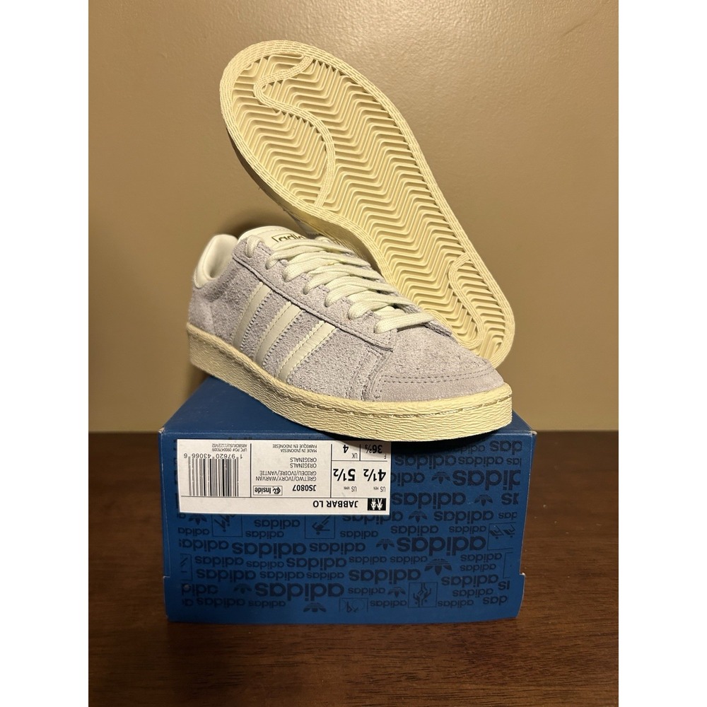 NEW ADIDAS JABBAR LO M 4.5/ W 5.5 Grey/Ivory/Vanilla JS0807 Sneakers Shoes